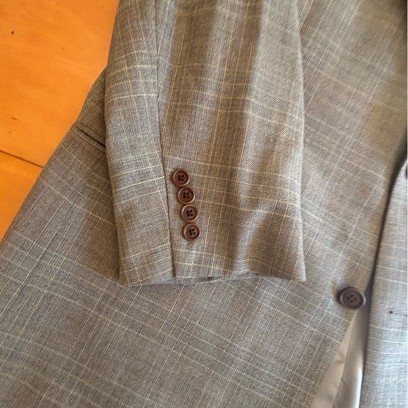 BOSS Boss Hugo 46L gray tan blue plaid wool
Sports coat suit jacket long - Picture 2 of 12